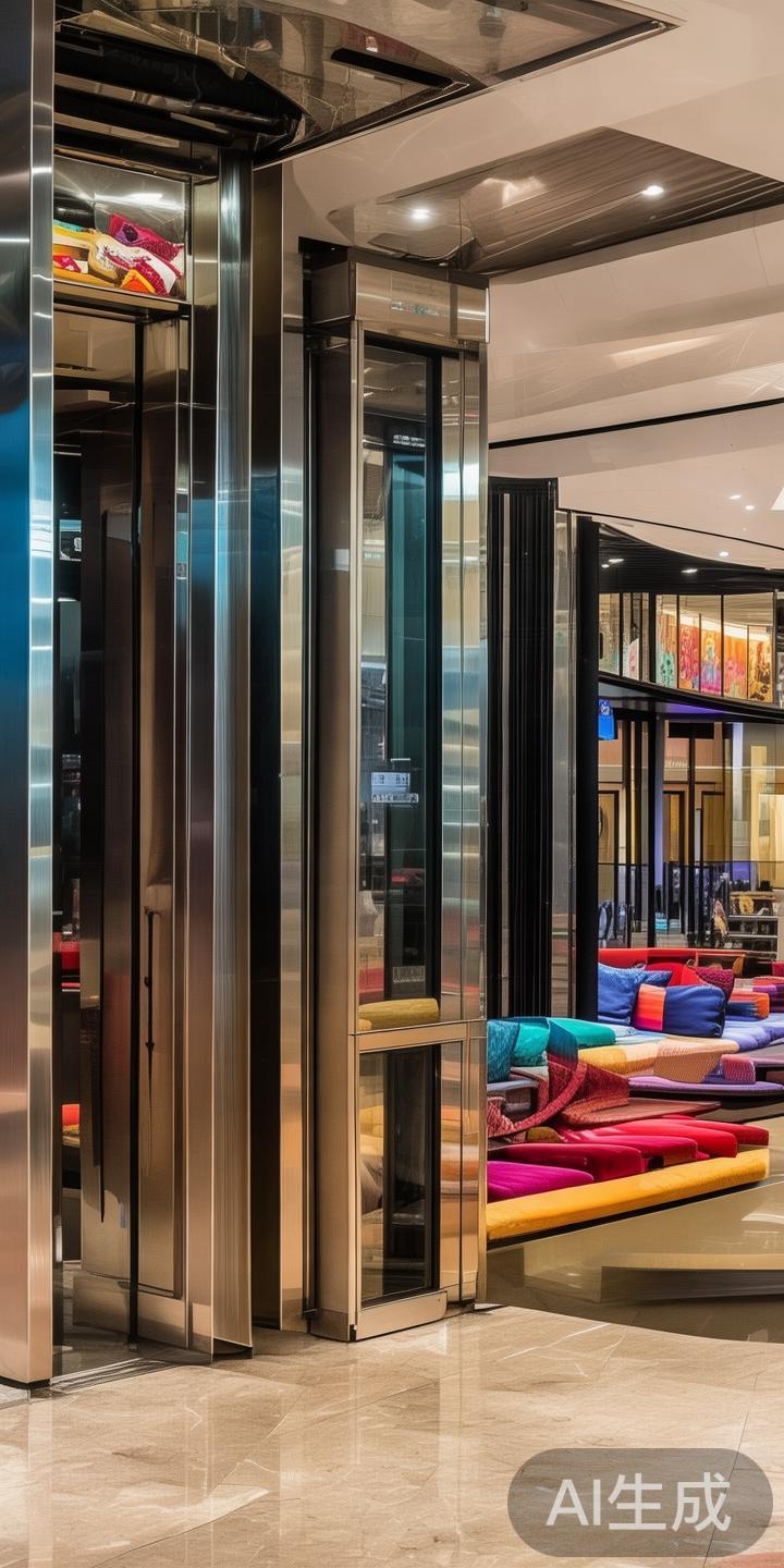 靠近电梯和扶梯的座位区域
多数设计考虑到多层结构